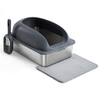Large Cat Litter Box For Big Cats, Scoop And Mat Included