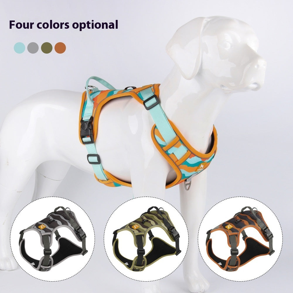 Reflective Dog Harness & Leash Set – No-Pull Chest Back Strap for Walking