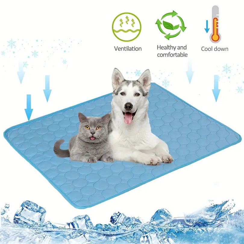 Extra Large Dog Cooling Mat – Ice Pad Blanket for Dogs & Cats, Summer Pet Bed