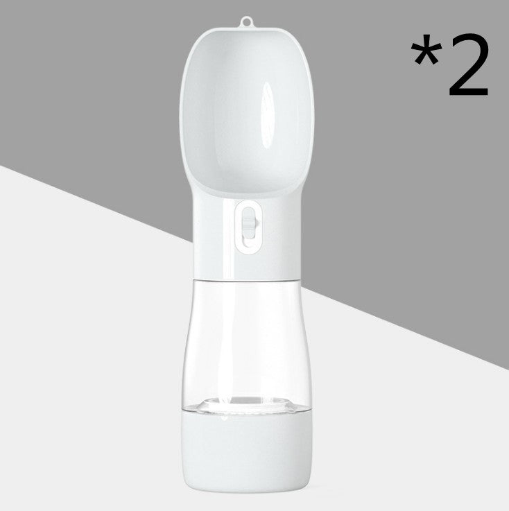 Portable Dog Water Bottle & Food Container – 2-in-1 Travel Pet Feeder