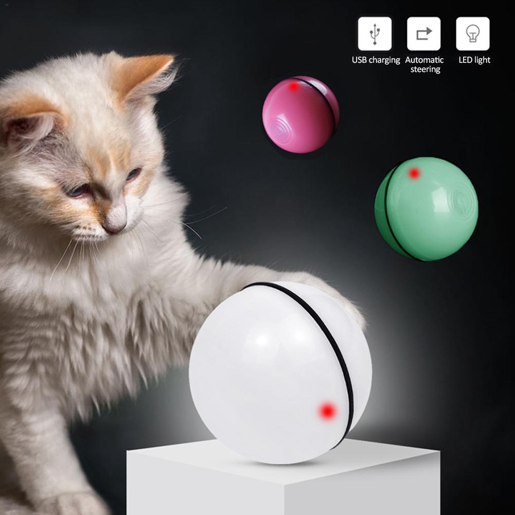 Interactive LED Chase Ball for Dogs & Cats – 360° Auto-Rolling Smart Pet Toy